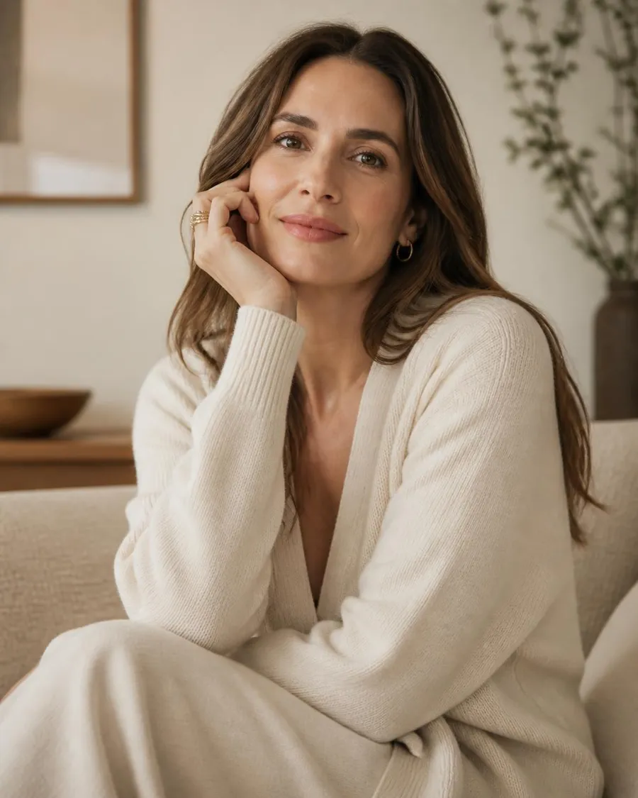 Woman resting calmly at home