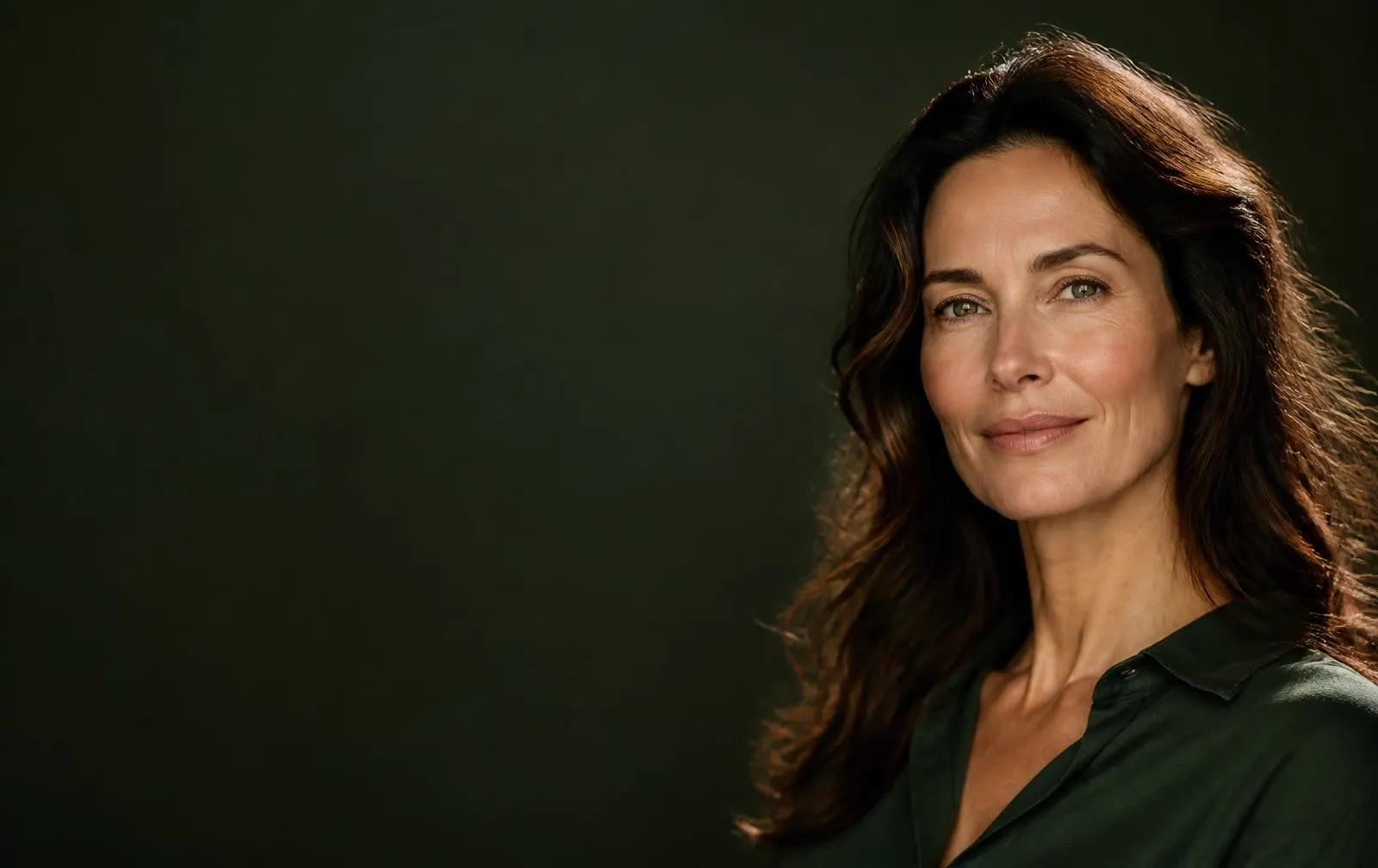 Calm portrait of a woman in her forties