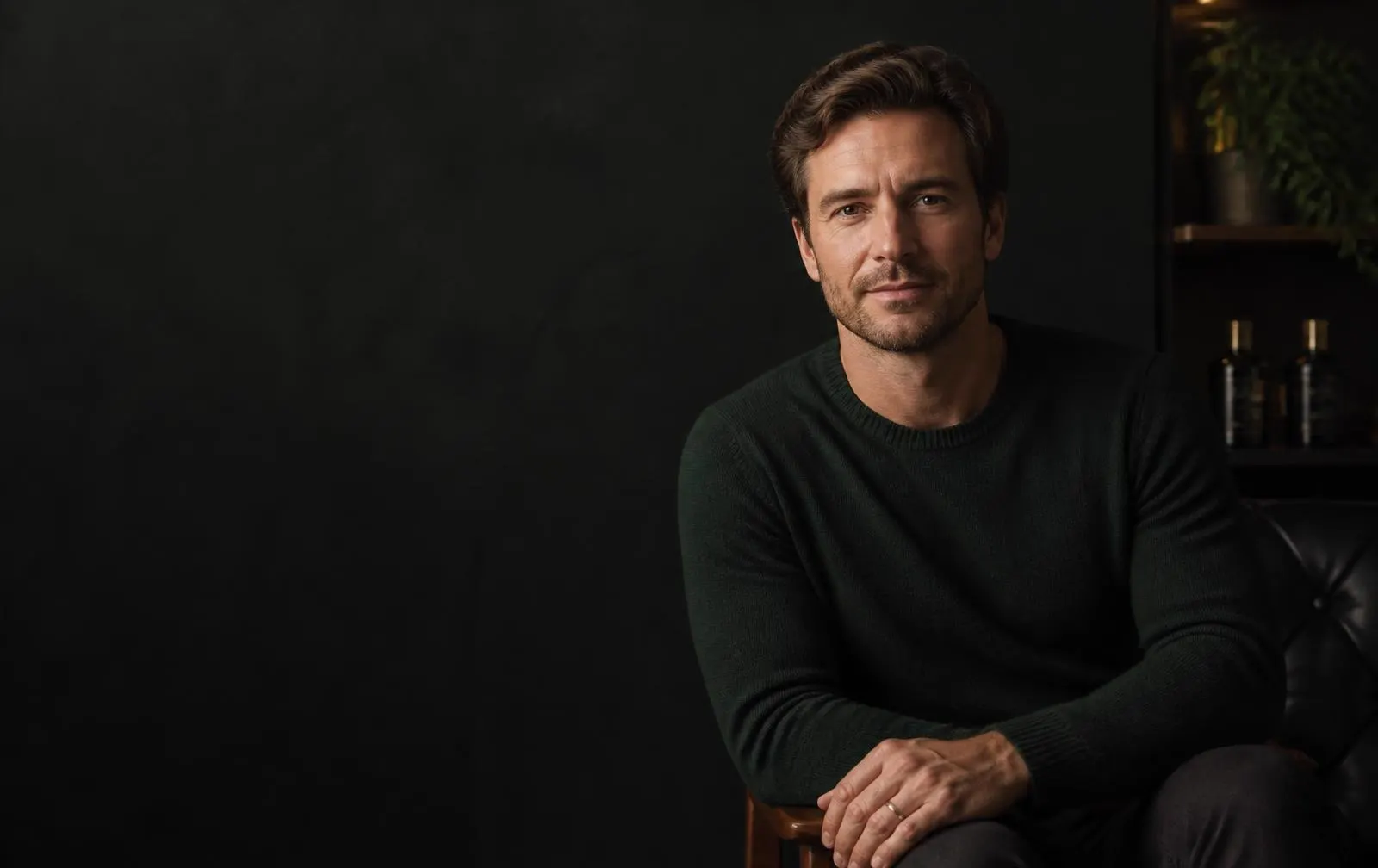 Calm portrait of a man in his late thirties