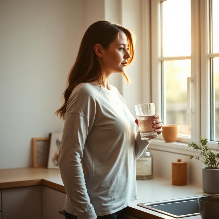 Morning light stretch by a window