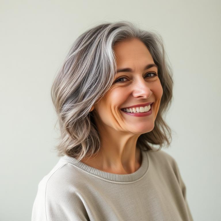 Woman smiling in soft natural light